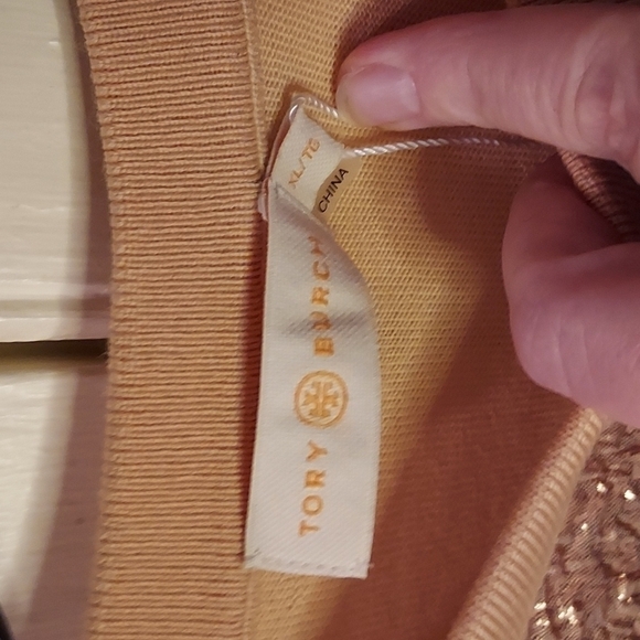 Tory Burch Wool/Silk Cloque Front Sweater - Picture 7 of 12